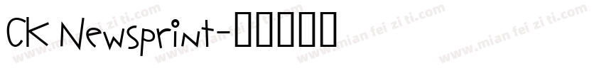 CK Newsprint字体转换
